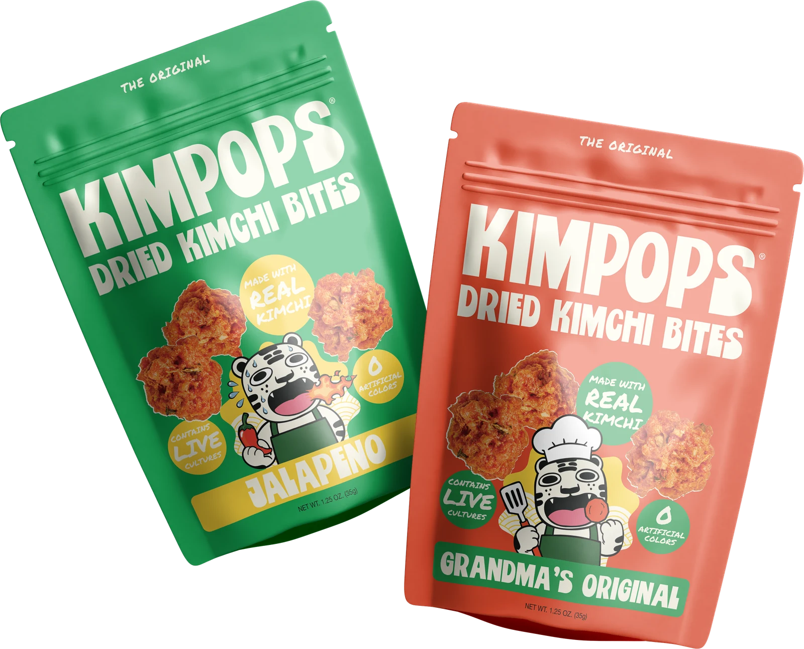 KIMPOPS Grandma's Original and Jalapeño bags